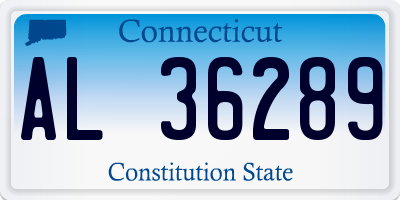 CT license plate AL36289
