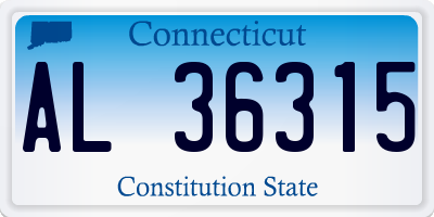 CT license plate AL36315