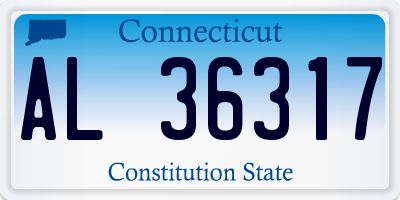 CT license plate AL36317