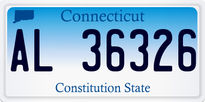 CT license plate AL36326