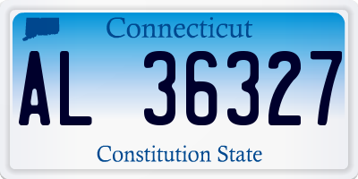 CT license plate AL36327