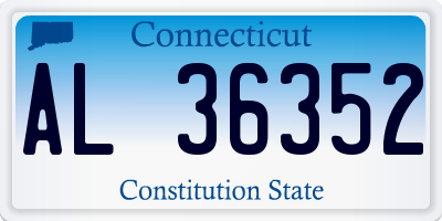 CT license plate AL36352