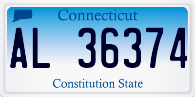 CT license plate AL36374