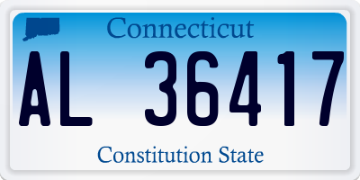 CT license plate AL36417