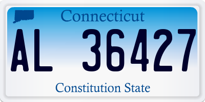 CT license plate AL36427