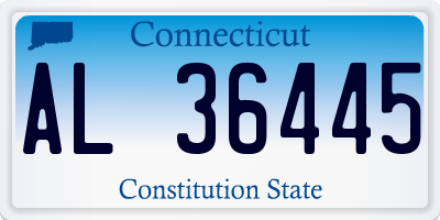 CT license plate AL36445