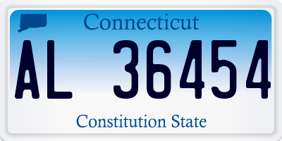 CT license plate AL36454