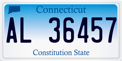 CT license plate AL36457