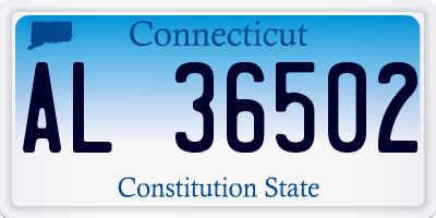 CT license plate AL36502