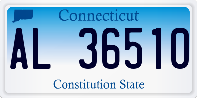 CT license plate AL36510