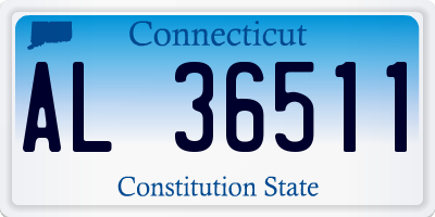 CT license plate AL36511