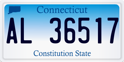 CT license plate AL36517