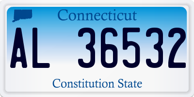 CT license plate AL36532