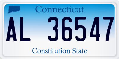 CT license plate AL36547