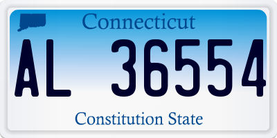 CT license plate AL36554