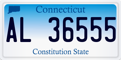 CT license plate AL36555