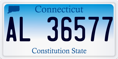 CT license plate AL36577