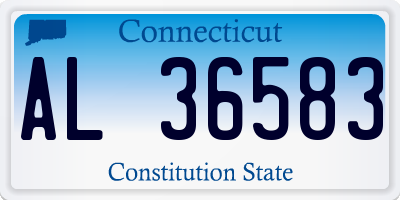 CT license plate AL36583