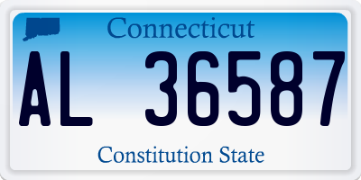 CT license plate AL36587