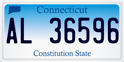 CT license plate AL36596