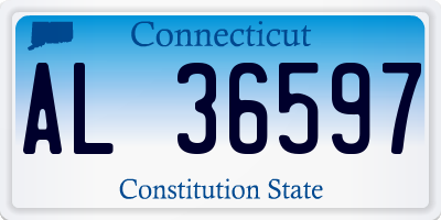 CT license plate AL36597