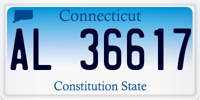 CT license plate AL36617