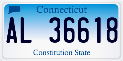 CT license plate AL36618