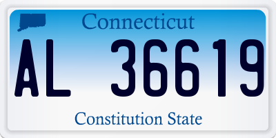 CT license plate AL36619