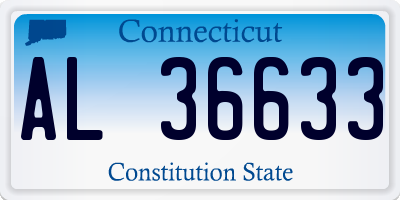 CT license plate AL36633