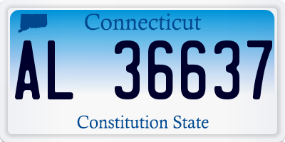CT license plate AL36637