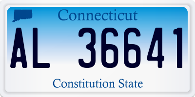 CT license plate AL36641