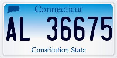 CT license plate AL36675