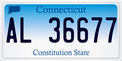 CT license plate AL36677