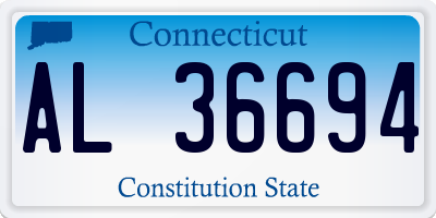CT license plate AL36694