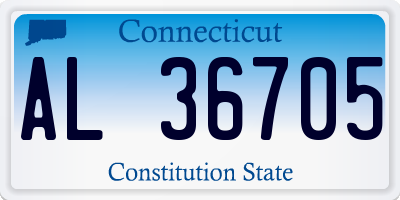 CT license plate AL36705