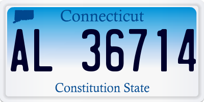 CT license plate AL36714