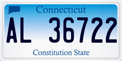 CT license plate AL36722