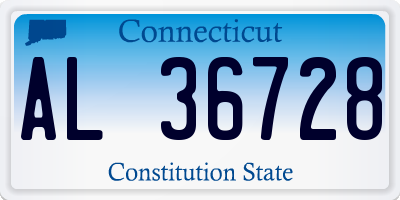 CT license plate AL36728