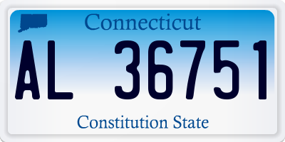 CT license plate AL36751