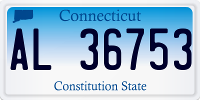 CT license plate AL36753