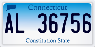 CT license plate AL36756