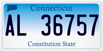 CT license plate AL36757