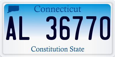 CT license plate AL36770