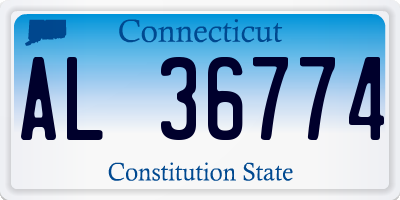 CT license plate AL36774