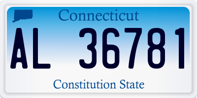CT license plate AL36781