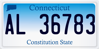CT license plate AL36783
