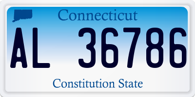 CT license plate AL36786