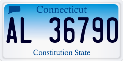CT license plate AL36790