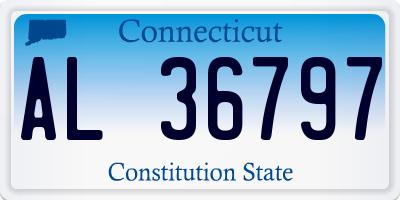 CT license plate AL36797