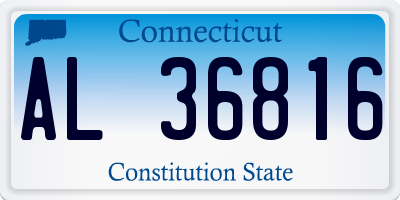 CT license plate AL36816